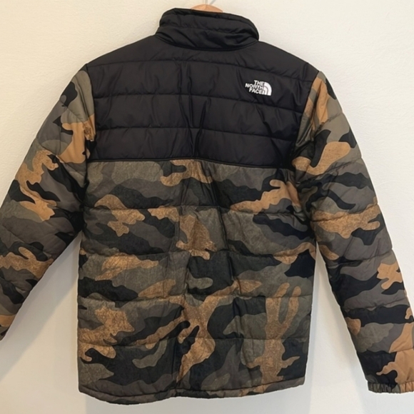 The North Face Reversible British Khaki Waxed Camo Mount Chimborazo Jacket L - Picture 7 of 7